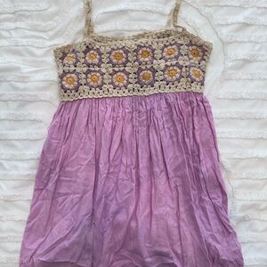 ASOS Purple and Cream Mini Dress